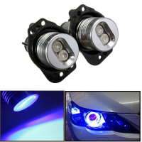 12V Led Headlight Angel Eyes Halo Rings Bulb Lamp Blue Light For Bwm E90 E91