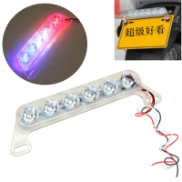 12V Motorcycle License Plate Led Brake Lamp Tail Strobe Flash Light