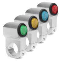12V Motorcycle Motorbike Handlebar Sliver Headlight Fog Spot Light On Off Switch Atv