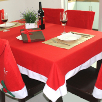 130X180cm Red Chirstmas Non Woven Fabric Table Cloth Christmas Home Party Decor