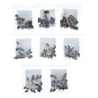 140 Pcs 8 Kinds Electrolytic Capacitor Packs Electronic Component Common Capacitor Kits