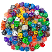 140 Pcs Polyhedral Dice Board Rpg Mtg Dice Set 20 Colors 4d 6d 8d 10d 12d 20d With 20 Pouch