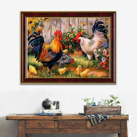 14X18 Inches 5d Diamond Painting Garden Chicken Coop Cross Stitch Home Decor