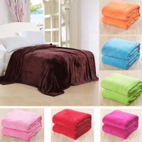 150X100cm Flannel Blanket Sofa Bed Soft Coral Fleece Bedding Article