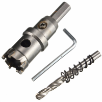 15Mm   24mm Carbide Tip Metal Cutter Hole Saw With Wrench/ Twist Drill Bit