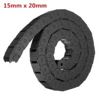 15Mm X 20mm R28 Plastic Cable Semi Closed Drag Chain Wire Carrier Length 1000mm