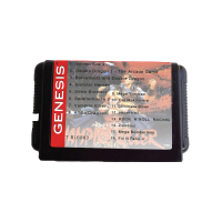 16 Bit 16 in 1 Black Game Cartridge for MD Sega Mega Drive