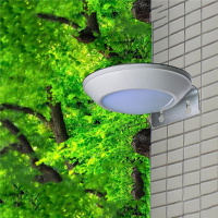 16 Led Solar Powered Radar Motion Sensor Wall Light Outdoor Waterproof Security Street Lamp