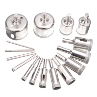 16Pcs 3 45mm Diamond Hole Saw Drill Bits Set Glass Marble Granite Hole Saw Cutter Tool