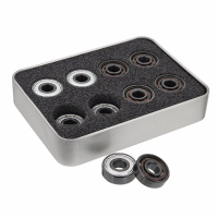 16Pcs 608 8.5X21x7mm Skate Roller Inline Professional Ceramic Bearings With 6 White Beads