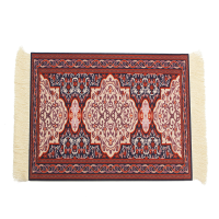 18 X 28cm Persian Style Mini Woven Rug Mouse Pad Carpet Mouse Mat With Fringe