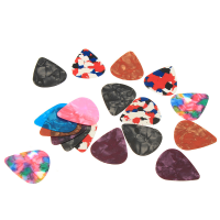 18Pcs 0.46Mm Celluloid Guitar Picks for Acoustic Bass Electric Guitar Parts