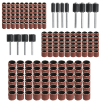 192Pcs 80Grit Sanding Band Drum Sleeves Mandrel 1/2 3/8 1/4 Inch for Rotary Tool