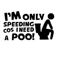 19X11cm Needing A Poo Reflective Car Stickers Auto Truck Vehicle Motorcycle Decal
