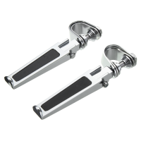 1Inch 1 1/4inch Universal Highway Motorcycle Chrome Clamp On Foot Pegs For Haley/honda