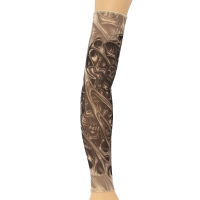 1Pc Skull Tattoo Sleeves Nylon Spandex Stretchy Temporary Arm Stockings