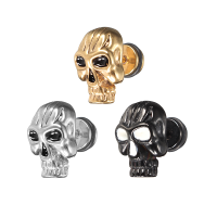 1Pc Skull Titanium Steel Punk Women Men Male Earring Trendy Accessories