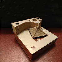 1Pcs 160 Sheets 3D Paper Notes Creative Notes Sticky Notes Chinese Architecture Shape Creative Gift