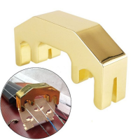 1Pcs Violin Practice Mute Silent Silencer Metal Silver/gloden