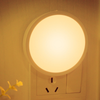 1W 8 Led Remote Control Dimmable Night Light Timer Function Plug In Bedroom Home Lamp Ac220v