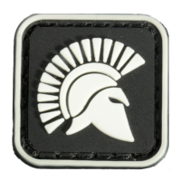 2.5X2.5Cm Square Mini Molon Labe King Of Sparta Glow Tactical Army Pvc Patch Brassard Black