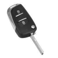 2 Btn Car Key Case Fob Fold Remote Uncut Blade For Peugeot 107 207 307 308 407