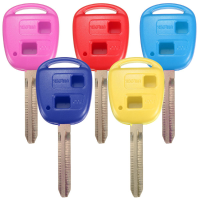 2 Button Blank Case Shell Fob W/ Uncut Blade For Toyota Prado Rav4