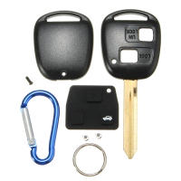 2 Button Remote Key Fob Case Shell With Keychain For Toyota Yaris Core Hatchback
