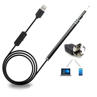 2 In 1 USB Visual Ear Otoscope Camera Borescope Inspection for Android PC