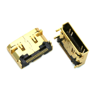 2 Pcs Mini Hd Port 19p Smt Smd Socket Female Hd Connector Gold Plated