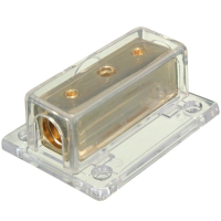 2 Way Solid Metal Power Distribution Block Splitter Gold Plated For Cars Boats