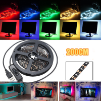 200Cm Smd3528 Led Flexible Strip Tape Light Usb Switch Lamp Pc Tv Background Lighting Dc5v