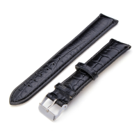 20Mm Black Brown Pu Leather Men Women Mental Wrist Watch Band