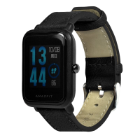 20Mm Leather Watch Strap With Spring Bars For Amazfit Bip