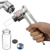 20Mm Manual Seal Flip Off Vial Crimper + 50 Caps + 50 Glass Vials + 50 Stoppers