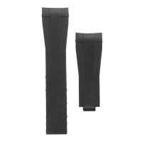 20Mm Replacement Black Rubber Watch Strap Band