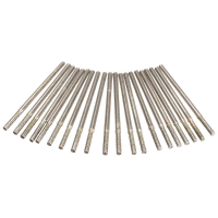 20Pcs 2.0Mm Shank Diamond Coated Drill Bits Glass Tile Ceramic Marble Rotary Tool Set