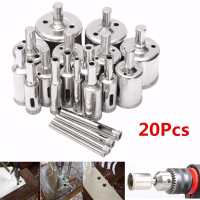 20Pcs 4 40mm Diamond Hole Saw Drill Bit Set For Tiles Ceramic Glass Marble