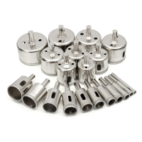 20Pcs Diamond Coated Core Drill Bit Set 6 50mm Hole Saw Cutter For Glass Marble Granite