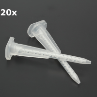 20Pcs Mixing Nozzle Loctite Dual Cartridge Epoxy Resin Gun Dispenser Static Mixer 50ml 2.45