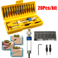 20Pcs Screwdriver Repairtoolkit Drill Driver Swivel Head Holder With Drill Bit Set
