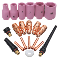 20Pcs Tig Welding Accessories Stubby Collet Setup Kit Fit For Torch 17/18/26 T23