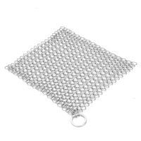20X20cm Stainless Steel Chainmail Scrubber Ringer Cast Iron Cleaner