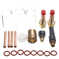 21Pcs #13 Pyrex Cup Kit 1/16 Inch Tig Welding 45v25 Gas Lens For Tig Wp 17/18/26