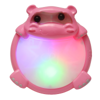 2209 10 Kids Puzzled Hippo Music Light Drum Early Education Toy Musical Sound Beat Fun Gift