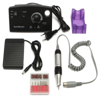220V 30000rpm Professional Electric Nail Drill File Bits Machine Manicure Kit Black