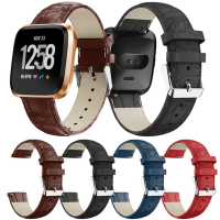 22Mm Crocodile Leather Watch Band For Fitbit Versa