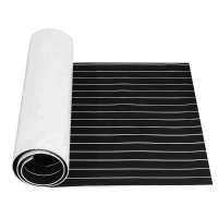 230X90x0.5Cm Eva Foam Black With White Lines Boat Flooring Faux Teak Decking Sheet Pad