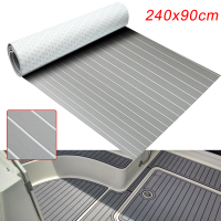 240Cmx90cmx5mm Marine Flooring Faux Teak Grey With White Lines Eva Foam Boat Decking Sheet
