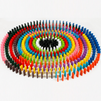 240Pcs Authentic Standard Wooden Children Domino Craft Game Toys